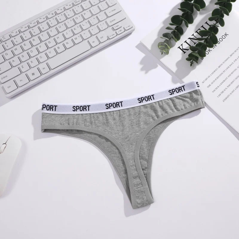 5Pcs/Set Women Thongs Cotton Panties Plus Zise Underwear Sexy G-String Low Waist Briefs Underpants Comfortable Lingerie S-XL
