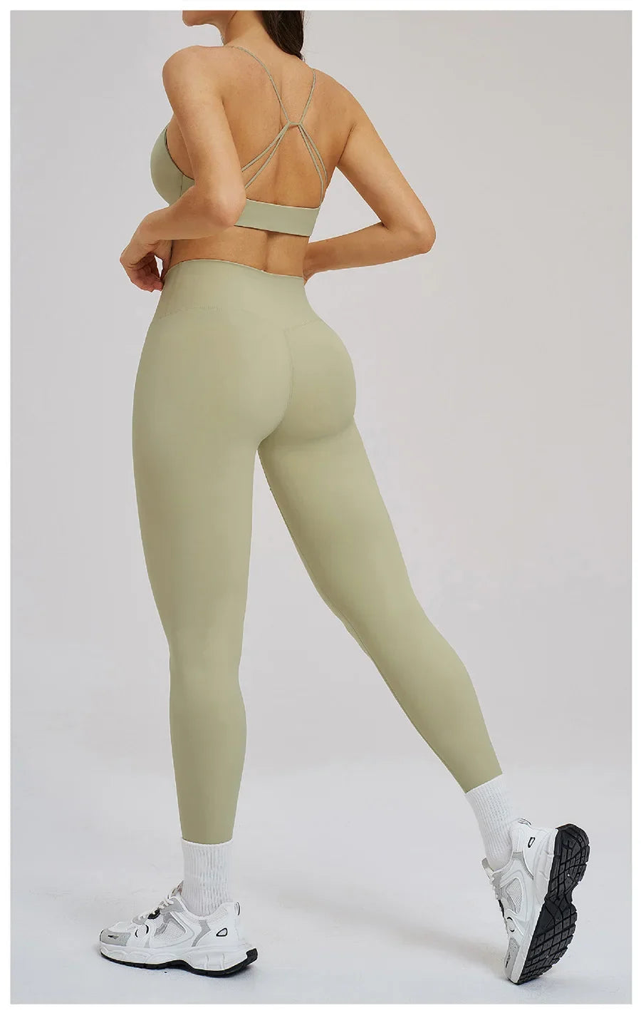 2PCS Yoga Suit Sports Set Women Fitness Quick-Drying Gym Tracksuit Running Nude Feeling Workout Outfit Sport Bra Leggings Suit