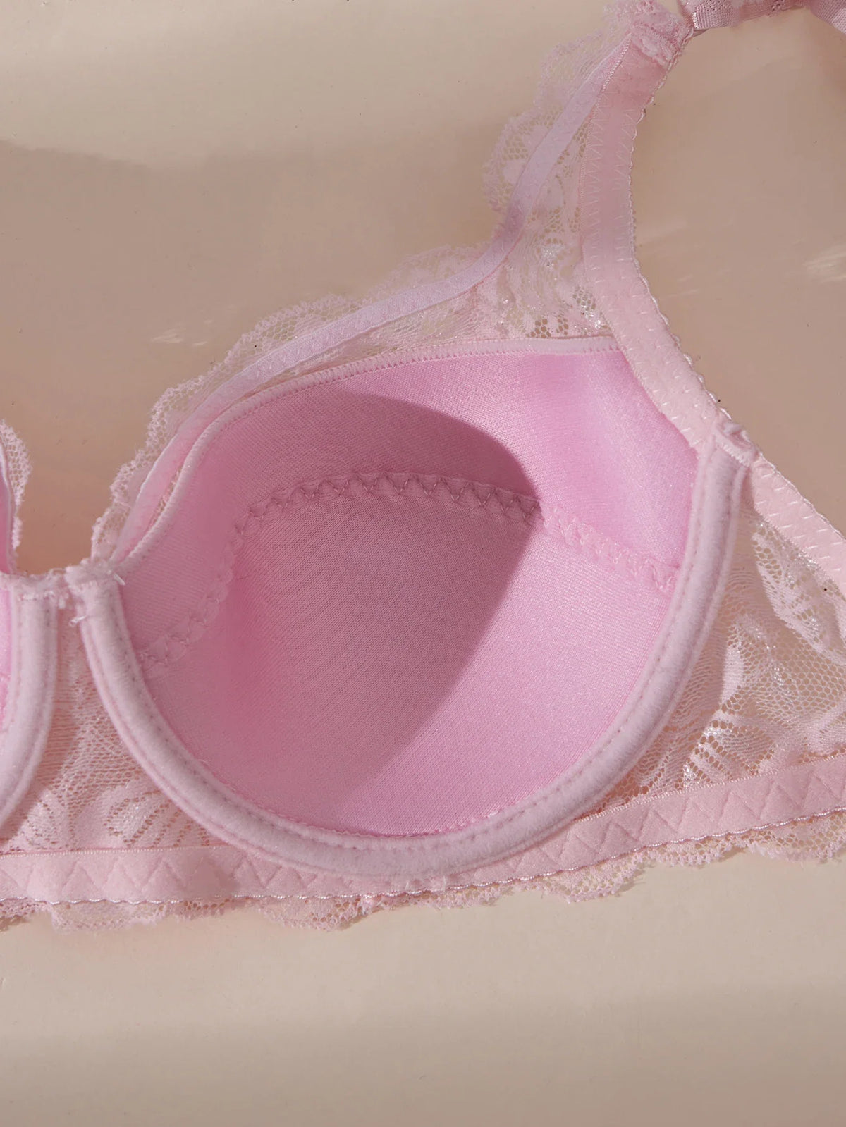 2Pcs Set Women's Sexy Bras Thin Lace Underwire Push-Up Soft Bra Adjustable Women's Underwear Set No Lining Breathable Comfortable