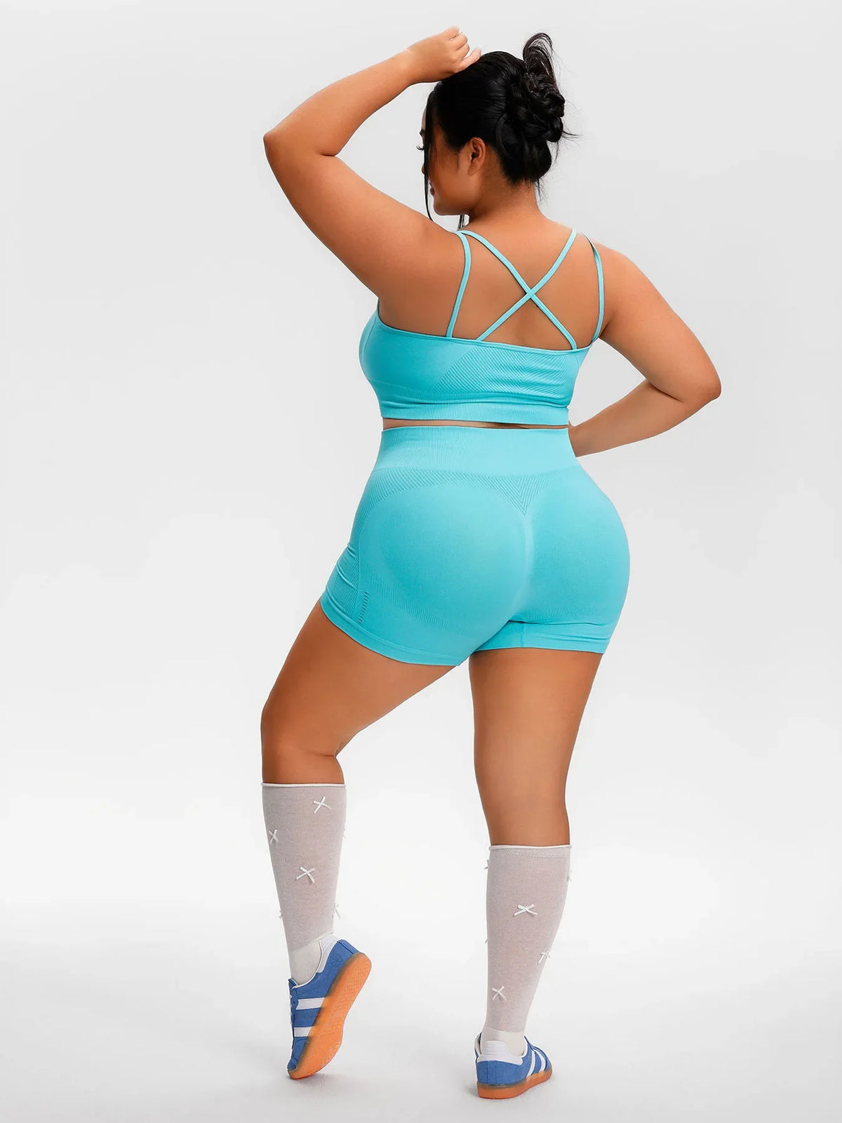 Plus Size Pilates Fitness Underwear Sports Vest Yoga Outfit Set For Women Shorts Sets Tracksuits Sweat Suits