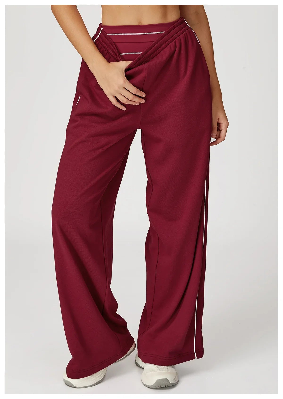 Sports Pants Women Loose High Waist Wide Leg Pants Gym Fitness Yoga Leggings Female Workout Running Cycling Pants Athletic Wear
