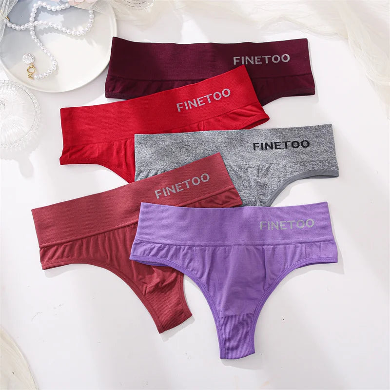 M-2XL Seamless Thongs Women High Waist G-string Ladies Comfortable Bikini Panties Soft Thong Underpants Girls Underwear Lingerie