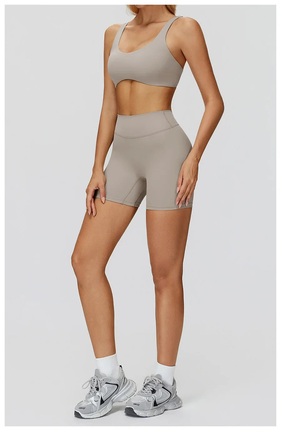 Women Yoga Suit Tracksuit Sports Bra High Waist Legging Shorts Outfit Gym Set Fitness Running Workout Clothes Push Up Sportswear