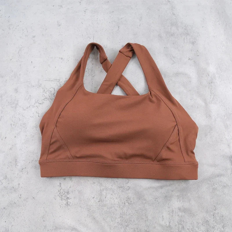 DIAS FIT JOY Cloud feeling wide shoulder strap cross beauty back removable padding sports bra Pilates cycling fitness