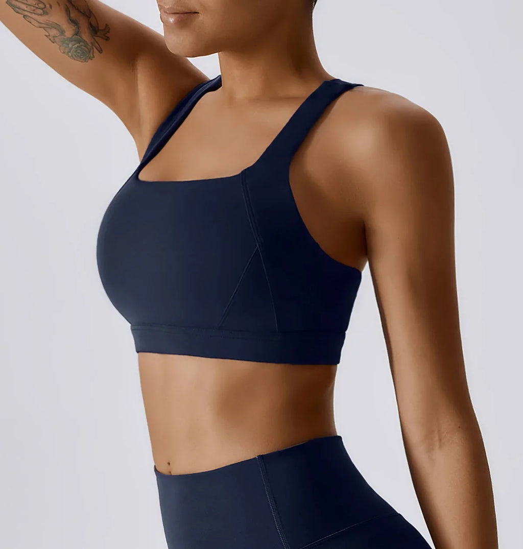 Hearuisavy Quick-Dry Backless Yoga Clothes Running Vest Women Workout Brassiere Fitness Gym Tank Top Women Push up Sports Bra
