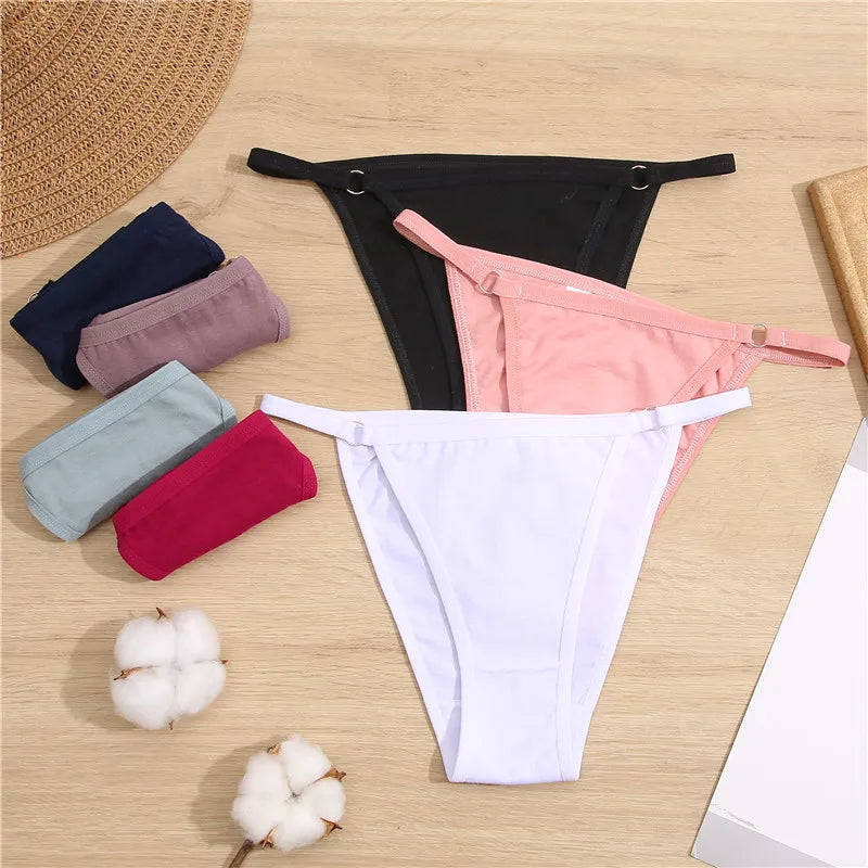 Women Low-Rise Bikini Panties M-2XL Cotton Underwear Ladies Comfortable Briefs Female Soft Underpants Female Sexy Lingerie 2023