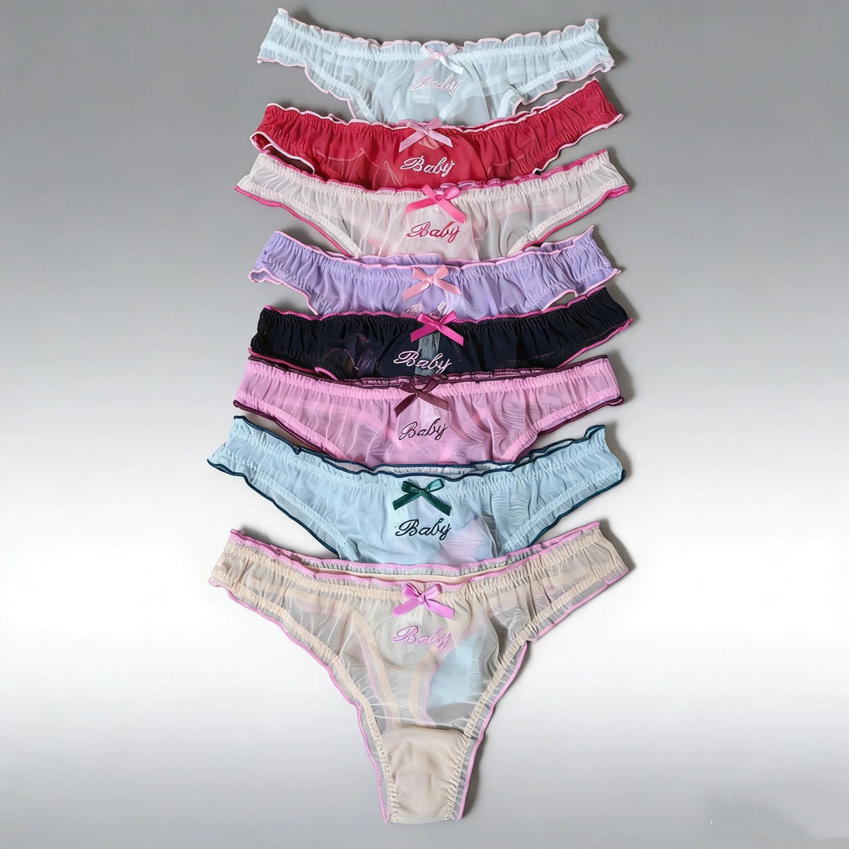Lace G String Thin Mesh Sexy Girls Panties Women Briefs Thong Hollow Out Underwear Transparent Female Low Waist Lingerie