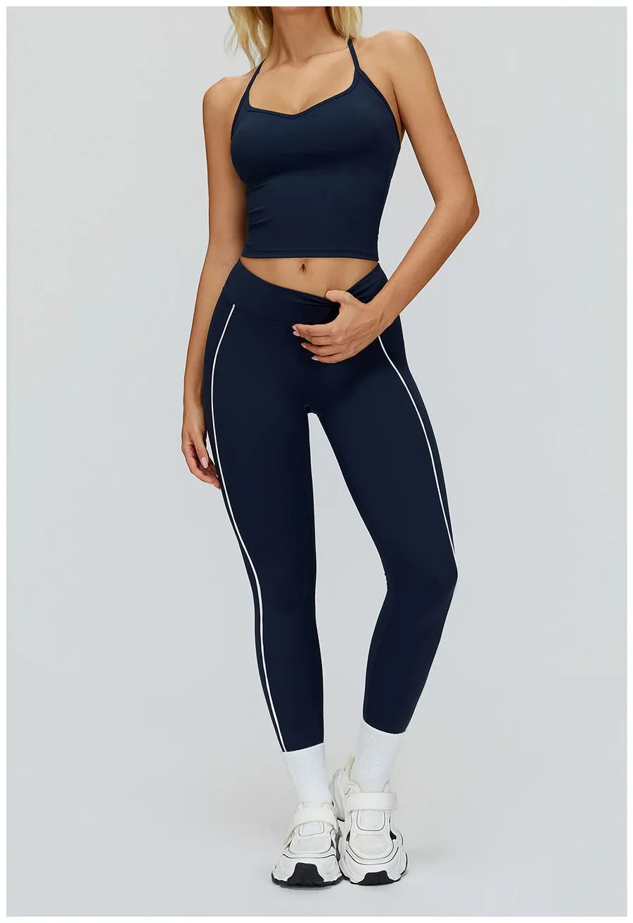 Women Yoga Set 2/3PCS Gym Clothes Long Sleeved Sportswear Yoga Suits Fitness Tracksuits Sport Outfits Crop Tank Bra Gym Leggings