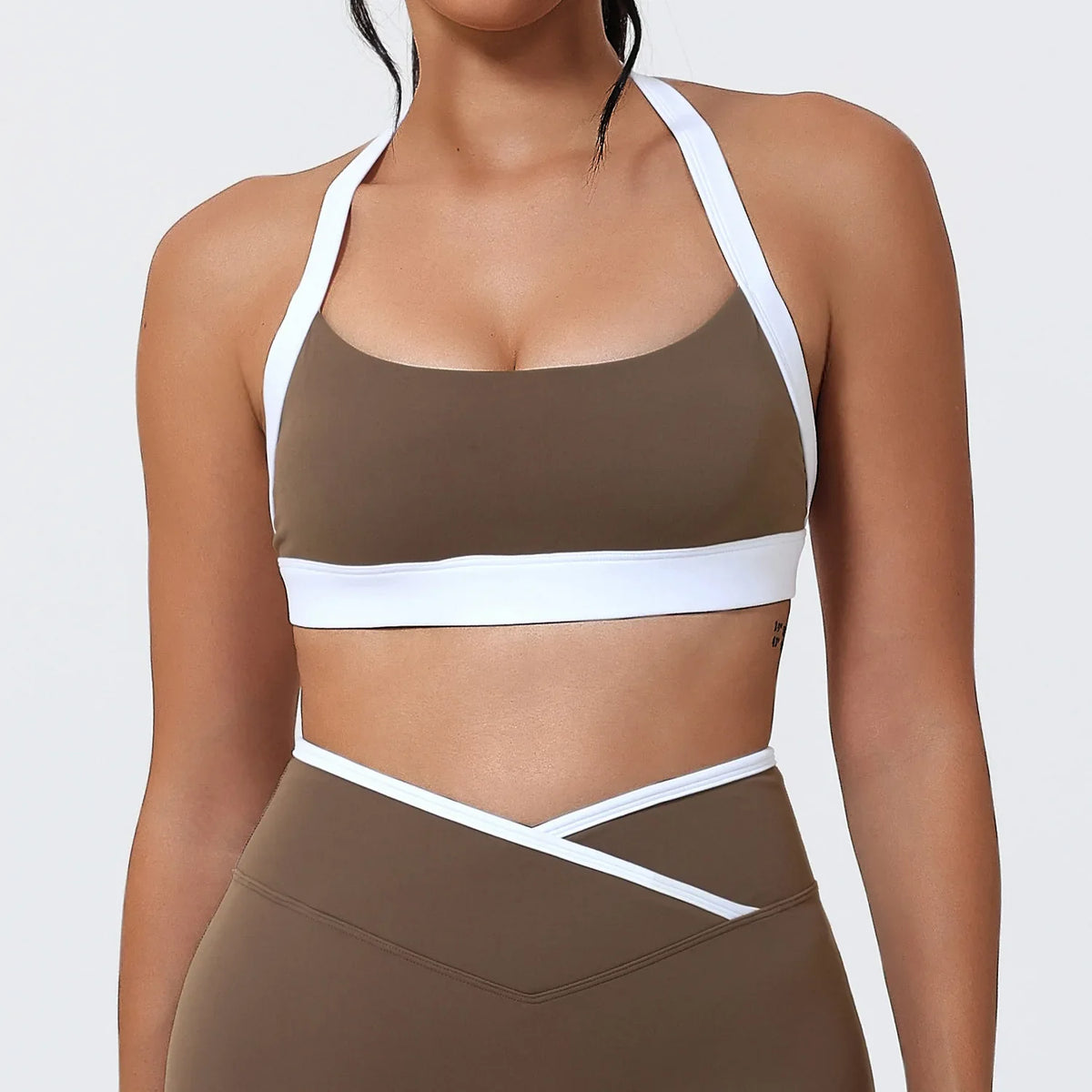 Women Halter Sports Bra Push Up Strappy Sexy Open Back Gym Crop Top Padded Women's Underwear Fitness Workout Yoga Tank Tops