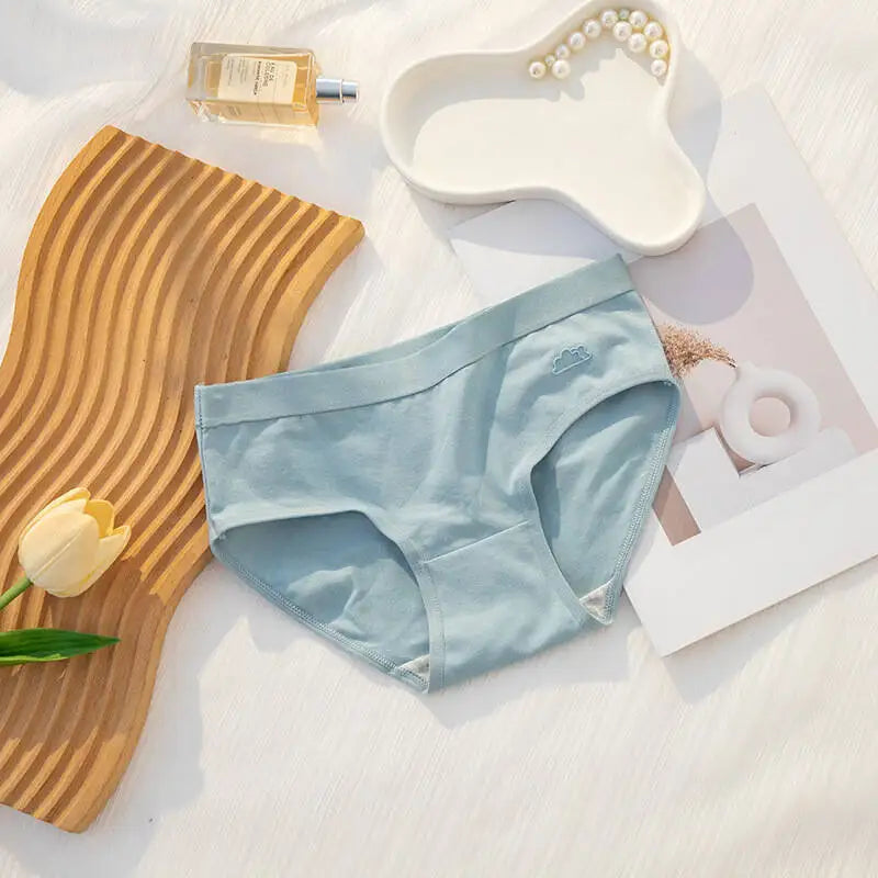 5Pcs Women's Cotton Underwear Panty Cute Sexy Panties Female Seamless Underpants Solid Color Panty Intimates Women Lingerie S-XL