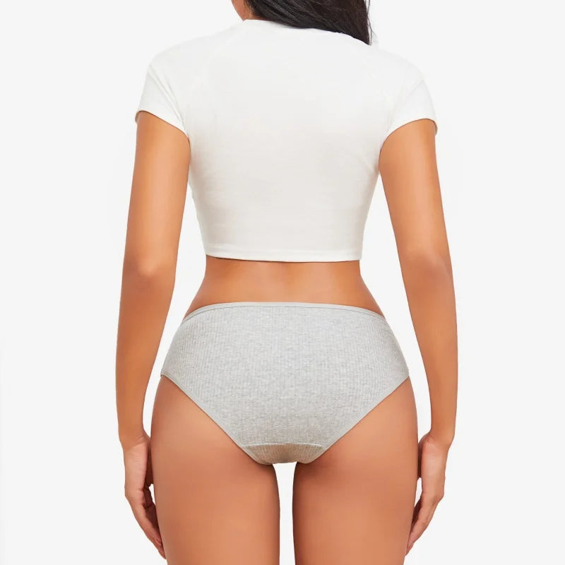 Women's Seamless Cotton Briefs Women Panties Solid Color Breathable Underwear Female Low Waist Soft Lingerie S-XXL