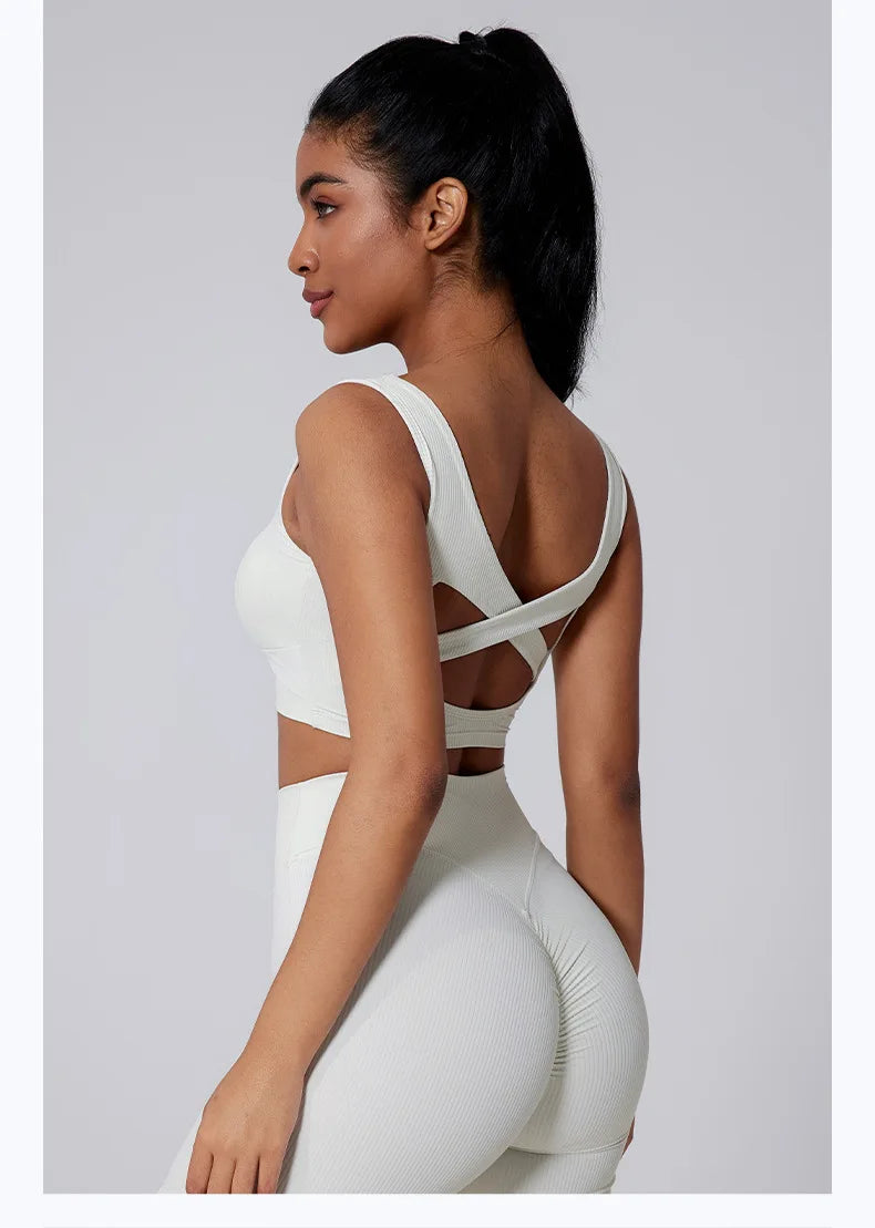 Women Yoga Suit Tracksuit Sports Bra High Waist Legging Shorts Outfit Gym Set Fitness Running Workout Clothes Push Up Sportswear