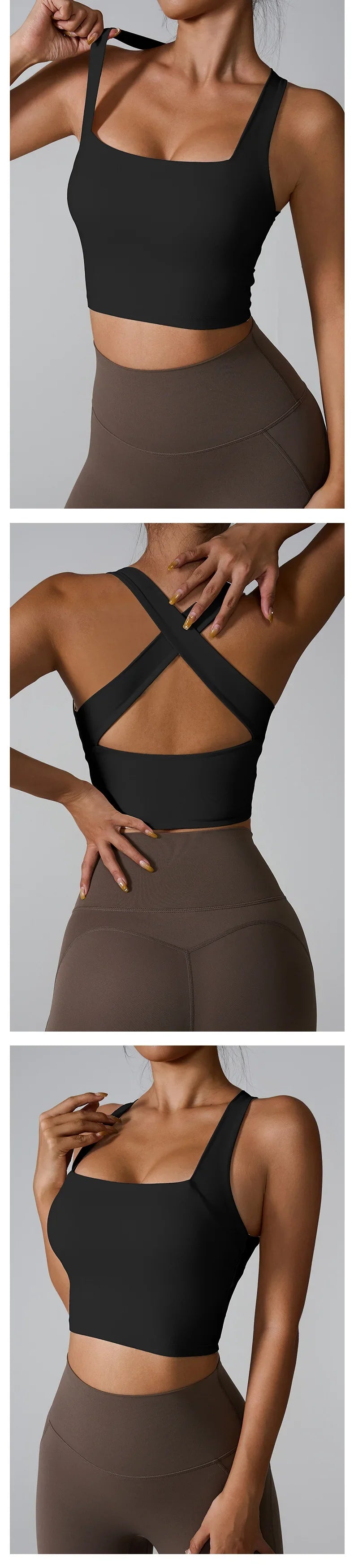 Women's Sports Bra Top Tight Elastic Gym Sport Vest Yoga Bras Crop Top Yoga Clothes Stretch Sports Underwear
