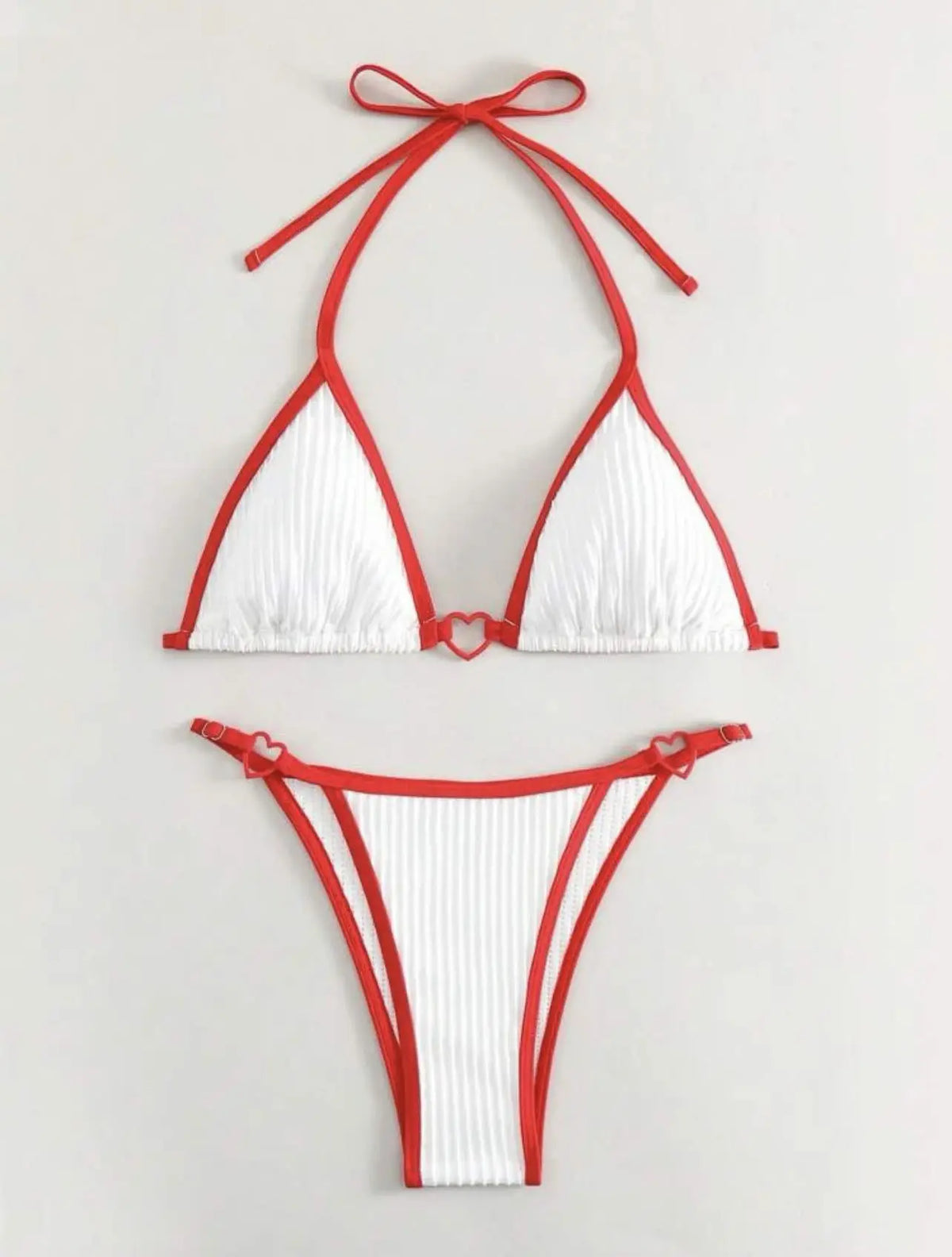 Sexy Heart Designer Micro Bikini 2024 Women Black Contrast Push Up Swimsuit Summer Beach Bathing Suit Thong Swimwear Biquini