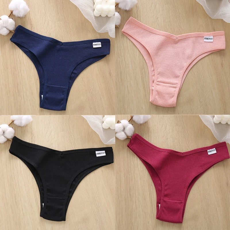 4Pcs/Set Cotton Panties Low Rise Briefs Women Underwear Bikini Ladies Sexy Underpants Female Intimates Girls Lingerie 2022 Hot
