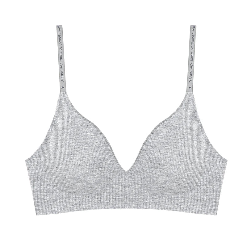 Deep V Knitting Bra Women Wireless Bras Sexy Padded Bralette Ladies Comfortable Brassiere Female Soft Underwear 6 Colors 2023