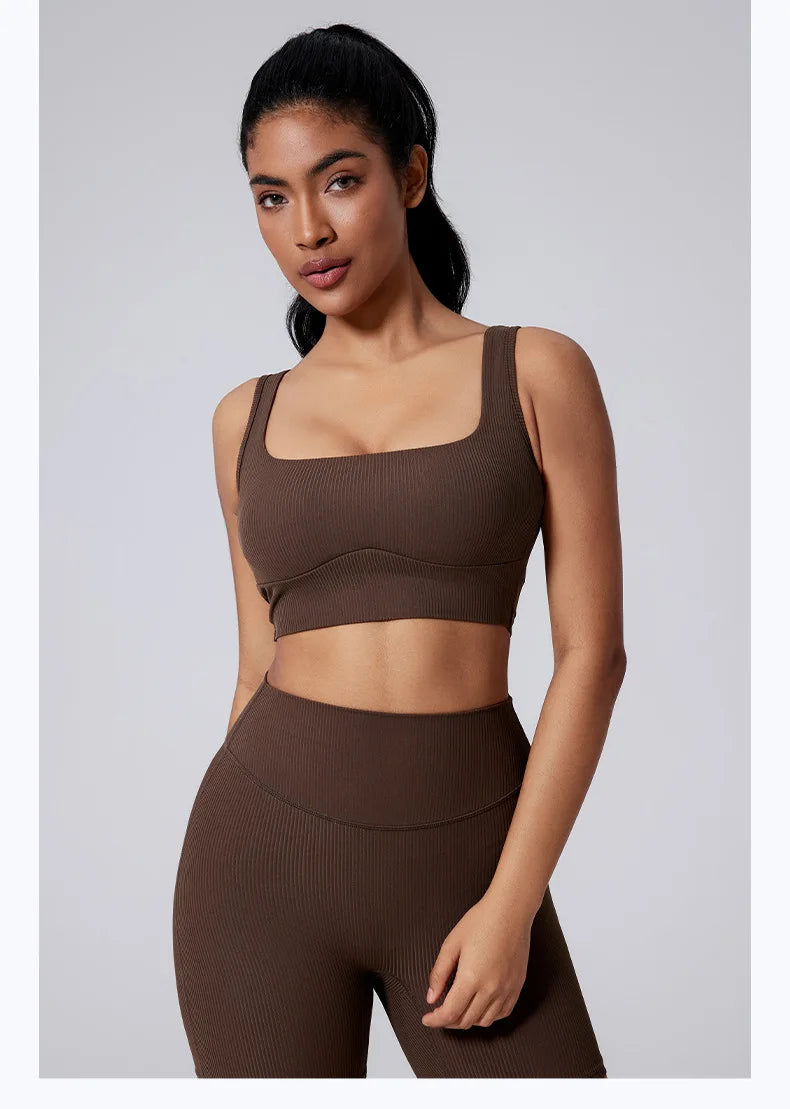 Women Yoga Suit Tracksuit Sports Bra High Waist Legging Shorts Outfit Gym Set Fitness Running Workout Clothes Push Up Sportswear