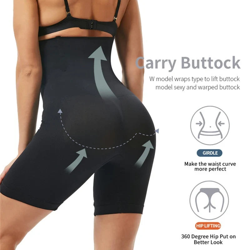 High Waist Trainer Panties Shapewear for Women Tummy Control Hip Butt Lifter Shorts Slimming Sheath Ladies Mid Thigh Body Shaper