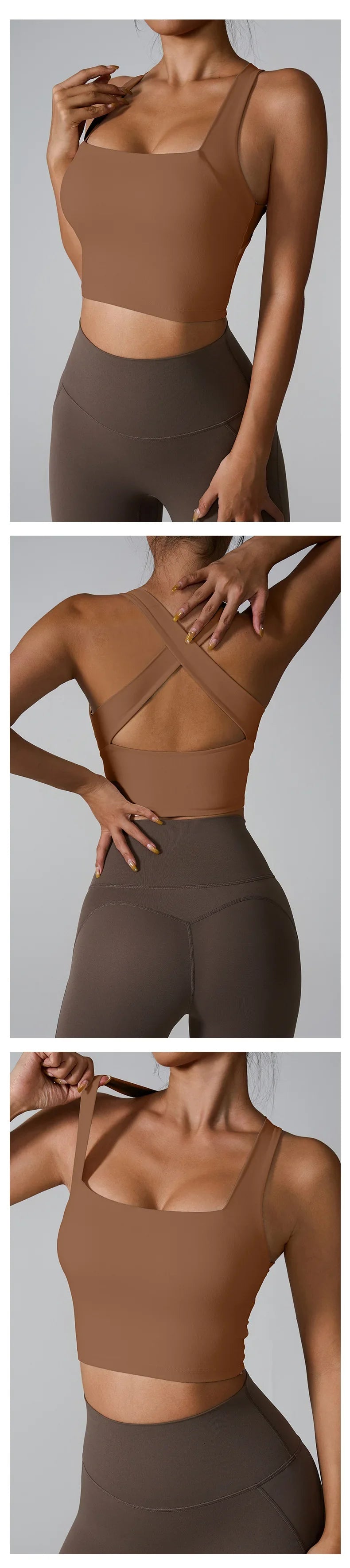 Women's Sports Bra Top Tight Elastic Gym Sport Vest Yoga Bras Crop Top Yoga Clothes Stretch Sports Underwear