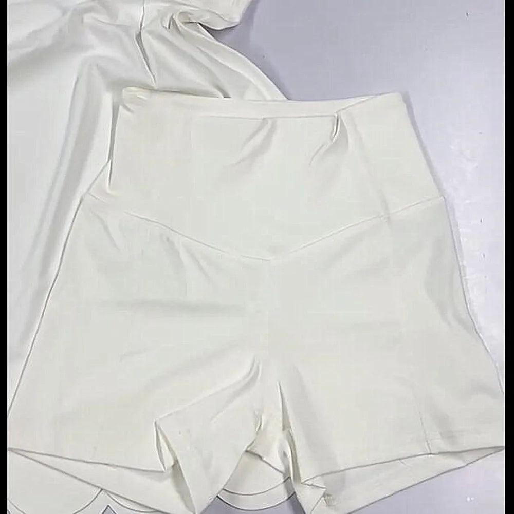 2PCS Pad One Shoulder Anti Shorts Yoga Set Sports Tennis Dress Skirts Jumpsuit Woman One-Piece Fitness Female Clothing XP41