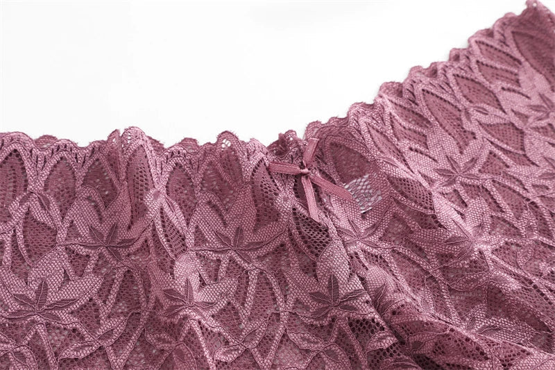 3Pcs Women Lace Boyshort Panties Low-Rise Sexy Underwear Trendy Floral Underpants Female Sexy Boyshort Panties Ladies Lingerie