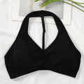 Sports Bra Strappy Backless Yoga Gym Bra Removable Cups Women Workout Clothing Gym Top Halter Sport Bras 6 colors