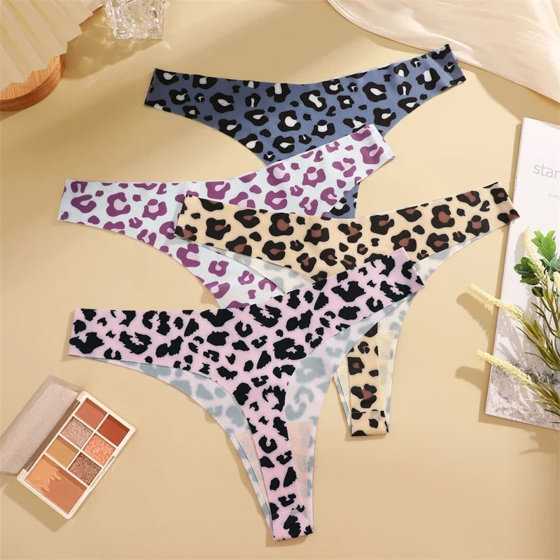 3Pcs Women G-string Seamless Sweet Fruit Thongs Low-waist Panties Ladies Soft Cute Thongs Female S-XL T-Back Panties Underwear