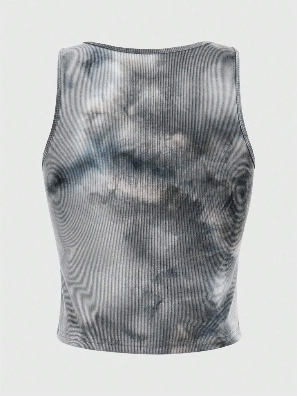 Grunge Punk Tie Dye Eye Letter Graphic Tank Top Women Summer Y2K Clothes Casual Round Neck Sleeveless Crop Top Vest Streetwear