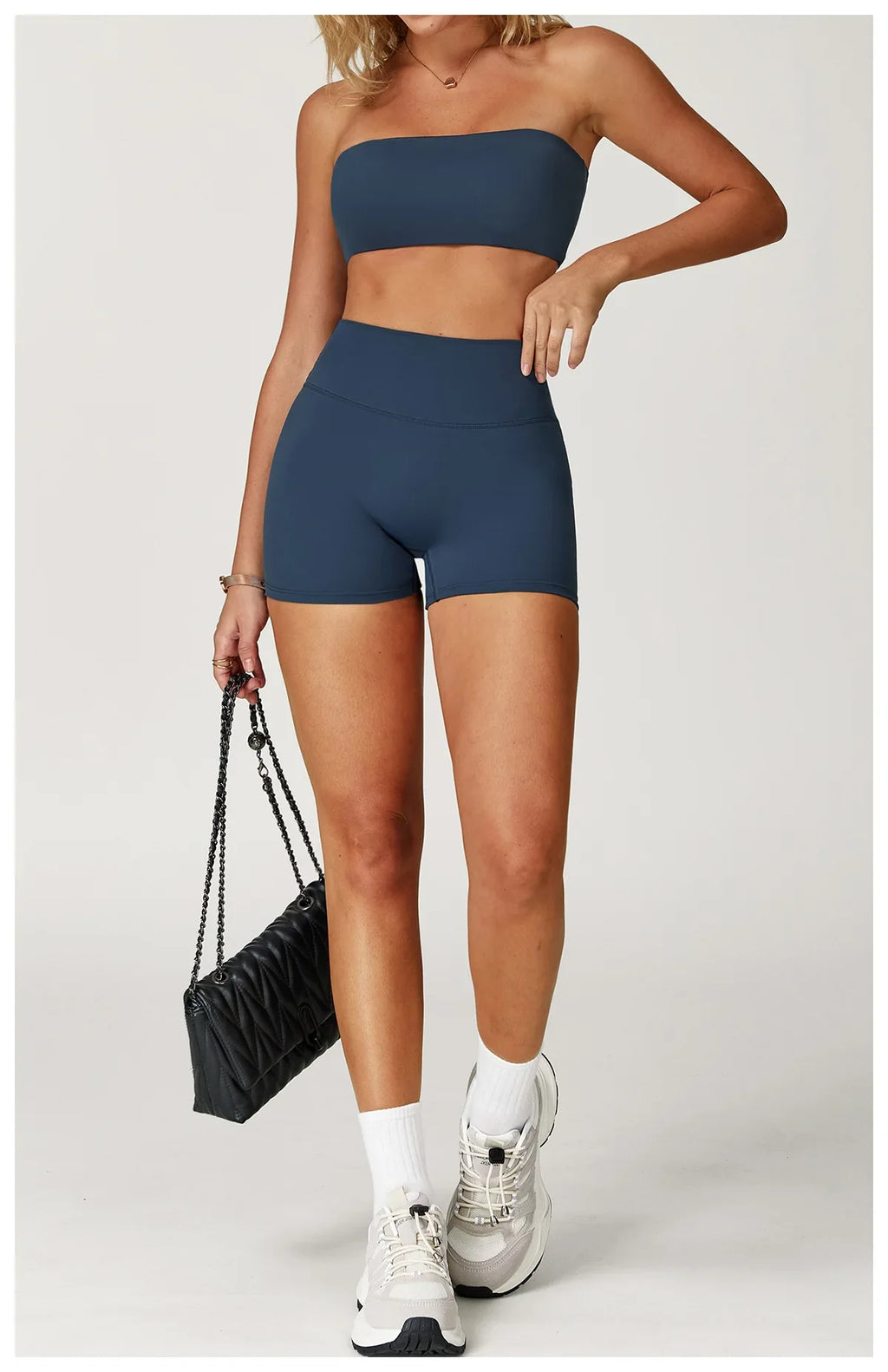 Yoga Set 2PCS Fitness Suit Women's Tracksuit Sportswear Workout Sports Bra High Waist Leggings Gym Clothing Sports Shorts Suits