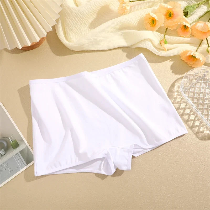 3PCS Women's  Cotton Seamless Panties Sports Boxers Underwear Female Solid Color Briefs Cozy Lingerie Intimate Underpants XS-XL