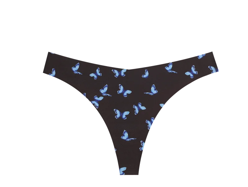 5Pcs Women Ultra-thin Seamless G-string Seamless Print Thongs Sexy Panties Ladies Soft Cute Thongs Female S-XL T-Back Panties