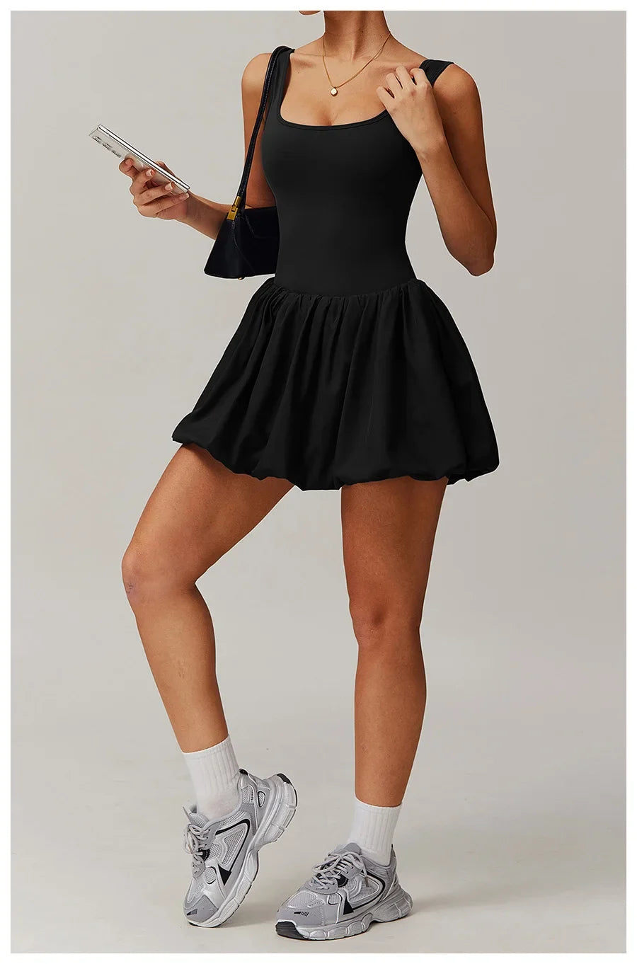 New Yoga Set Fake Two-piece Sports Dress Women's Anti Glare Yoga Jumpsuit Outdoor Running Fitness Tennis Skirt Workout Rompers