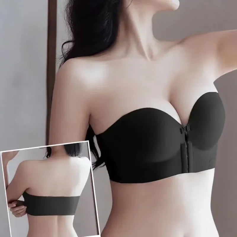 Front Buckle Underwear Convenient Anti Sagging without Shoulder Strap Women's Bras without Steel Ring Seamless Anti-sagging