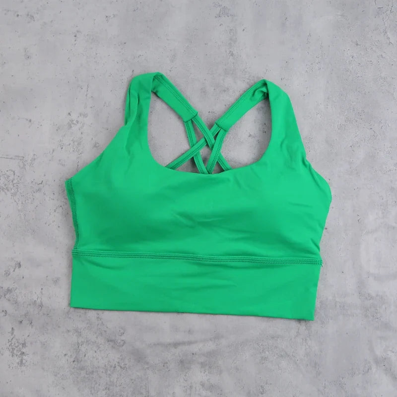 DIAS FIT JOY Yoga bra Naked feel cross back sports bra yoga clothes women's Cycling running fitness top