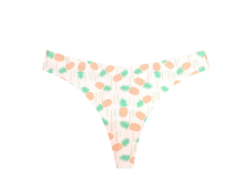 3Pcs Ultra-thin Seamless G-string Women Thongs Sexy Sweet Fruit Low-waist Panties Ladies Soft Cute Thongs Female S-XL T-Back