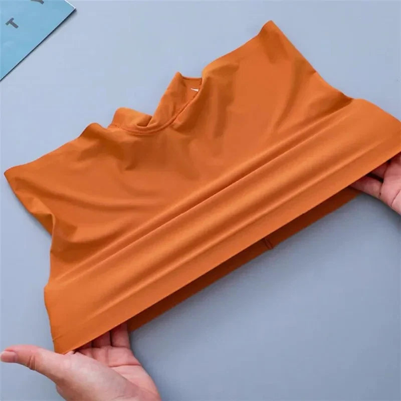 2pcs Seamless Women Boxers Underwear Ice Silk Shorts Solid Color Ladies Soft Boyshorts Plus Size M/L/XL