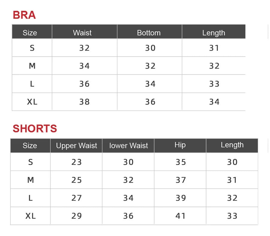 2PCS Yoga Set Women Gym Sports Suits Fitness Bra Crop Top Workout Clothes Female Athletic Wear Push Up Shorts Sportswear