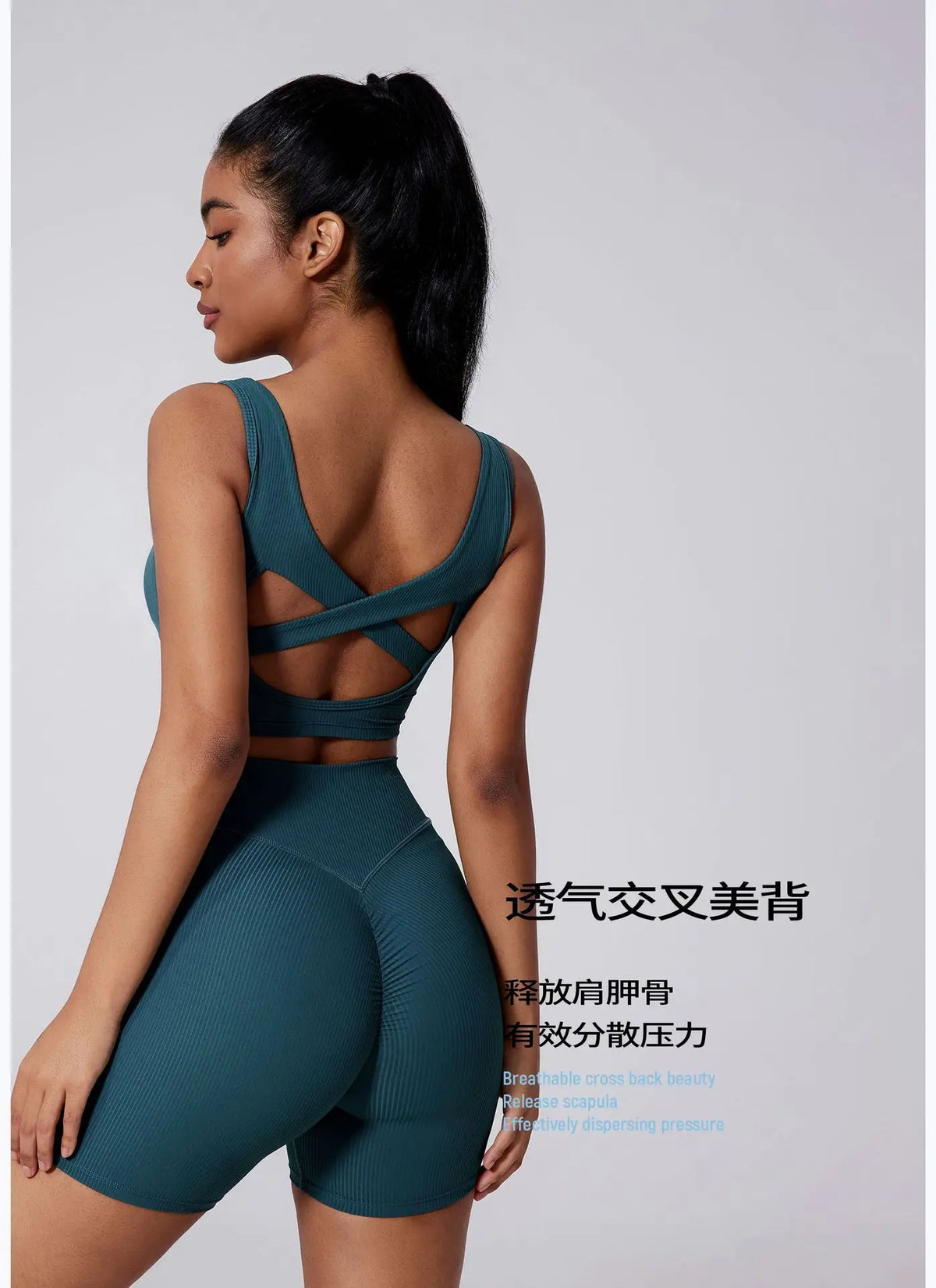 Women Yoga Suit Tracksuit Sports Bra High Waist Legging Shorts Outfit Gym Set Fitness Running Workout Clothes Push Up Sportswear