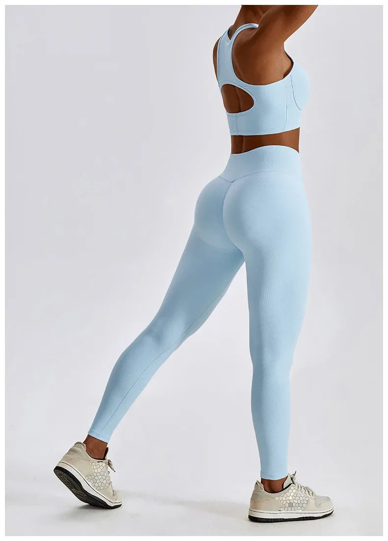 Yoga Set Seamless Women's Sportswear Workout Clothes Athletic Wear Gym Legging Fitness Bra Crop Top Sports Suits High Quality