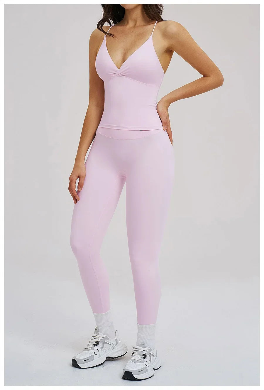 2PCS Yoga Suit Sports Set Women Fitness Quick-Drying Gym Tracksuit Running Nude Feeling Workout Outfit Sport Bra Leggings Suit