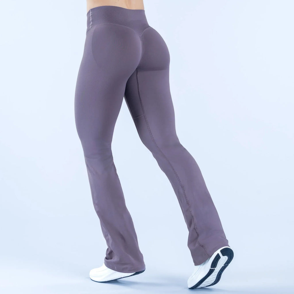 Vision Flares women gym Fashion Yoga flared pants Waist cross Seamless Sports Leggings Fitness Wide-leg Trousers