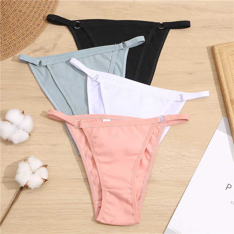 Women Low-Rise Bikini Panties M-2XL Cotton Underwear Ladies Comfortable Briefs Female Soft Underpants Female Sexy Lingerie 2023