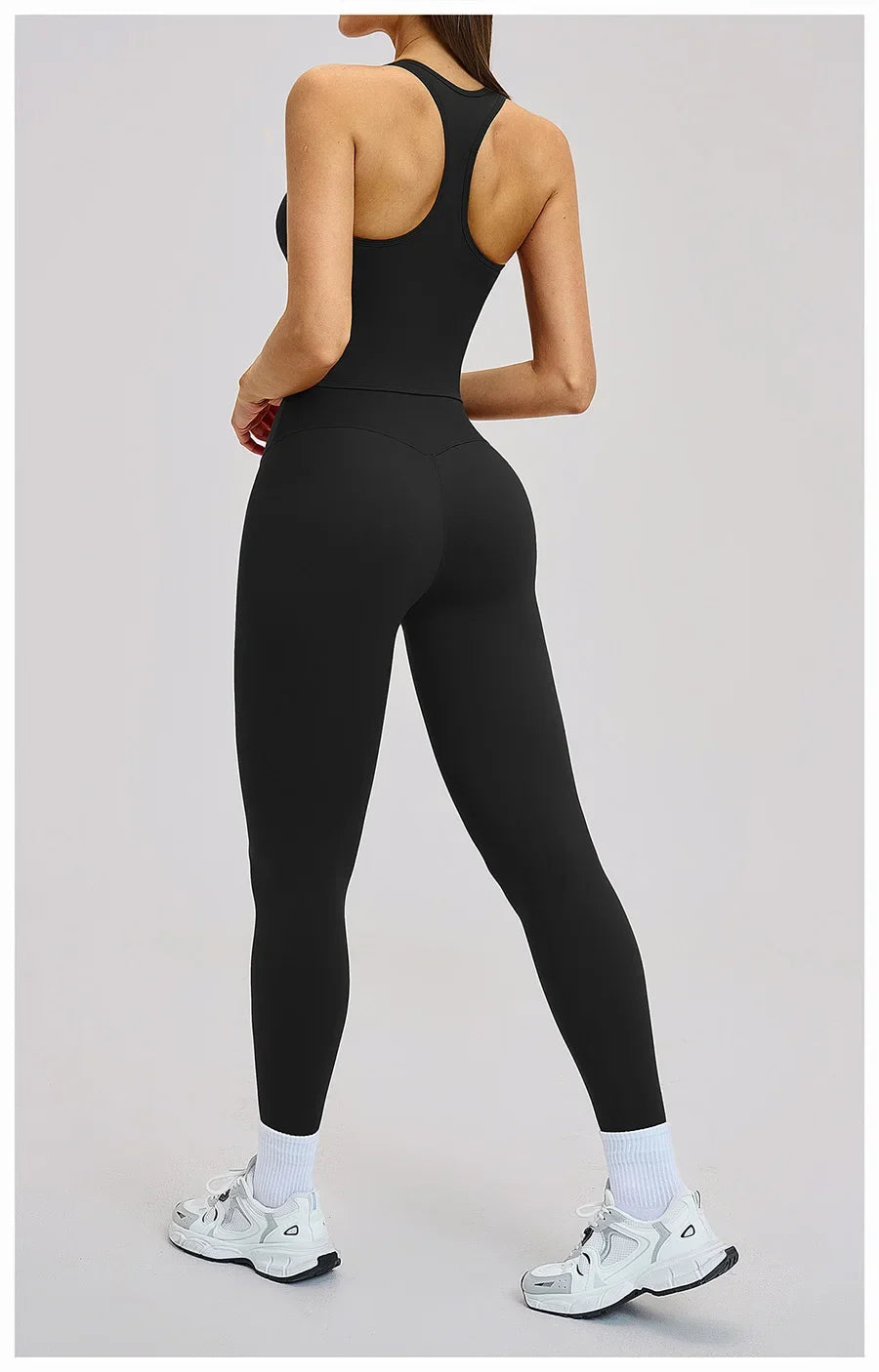 New Yoga Set 2PCS Gym Clothes Workout Outfits Women Long-sleeved T-shirt Sportswear Tracksuits Fitness Sports Vest Gym Leggings
