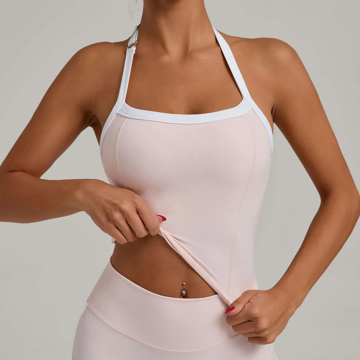Hanging Neck Top Women Sports Bra Push Up Fitness Yoga Bra Color Blocked Underwear Gym Sport Tops Women Running Vest Bralette
