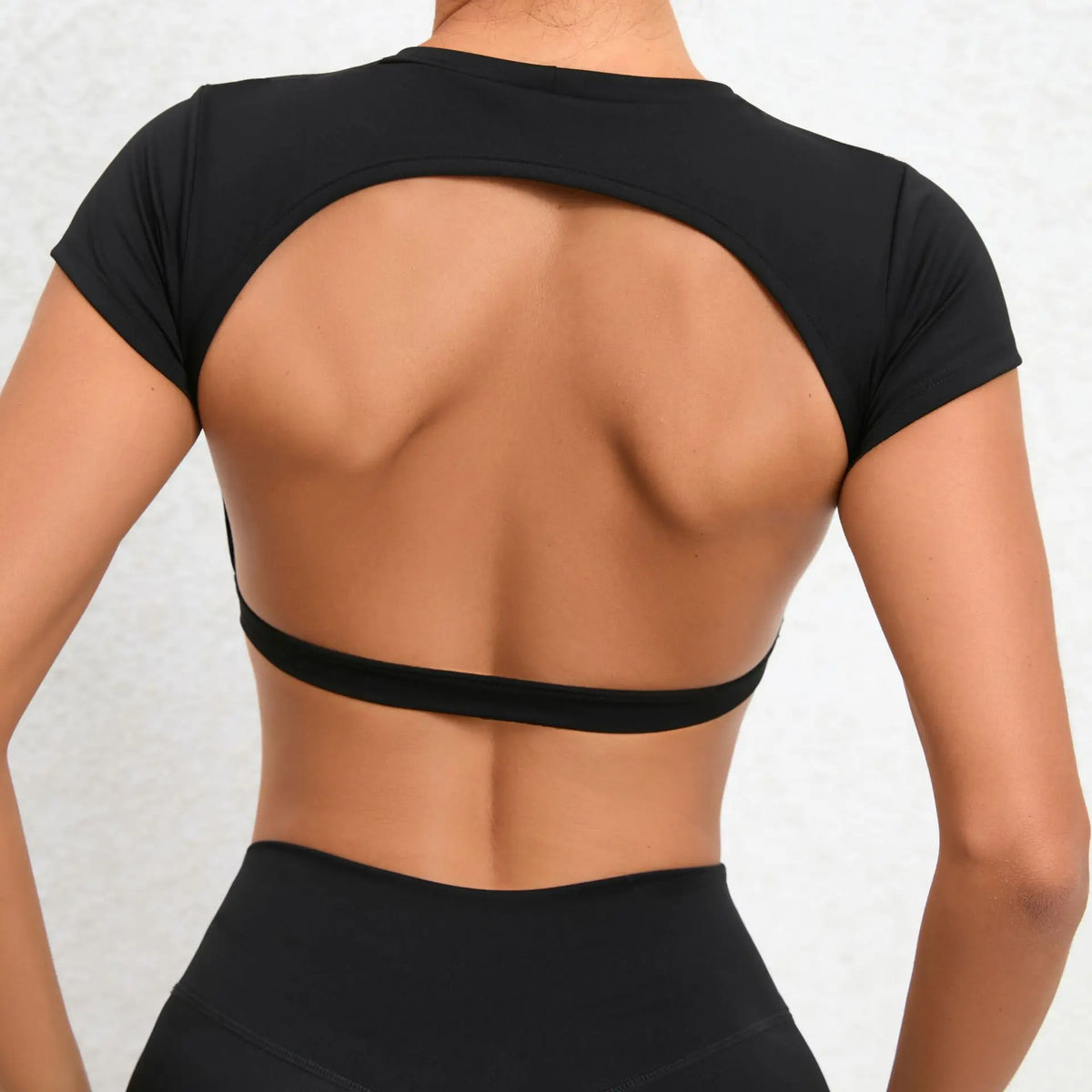 Hearuisavy Summer Sports Shirts Breathable Workout Tops Fitness Sportswear Backless Yoga Clothing Sport Crop Tops Women Gym Top