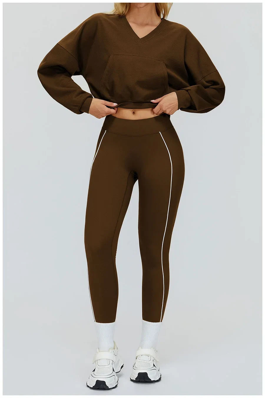 Women Yoga Set 2/3PCS Gym Clothes Long Sleeved Sportswear Yoga Suits Fitness Tracksuits Sport Outfits Crop Tank Bra Gym Leggings