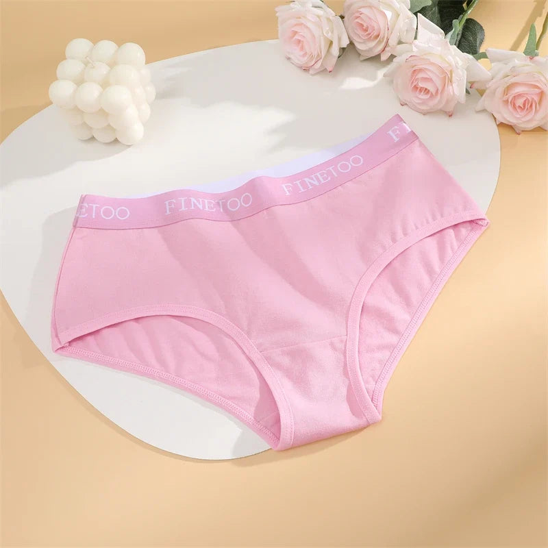 3Pcs Women's Cotton Briefs Letter Belt Underwear Women Panties Sexy Breathable Briefs Female Stretch Ladies Soft Lingerie