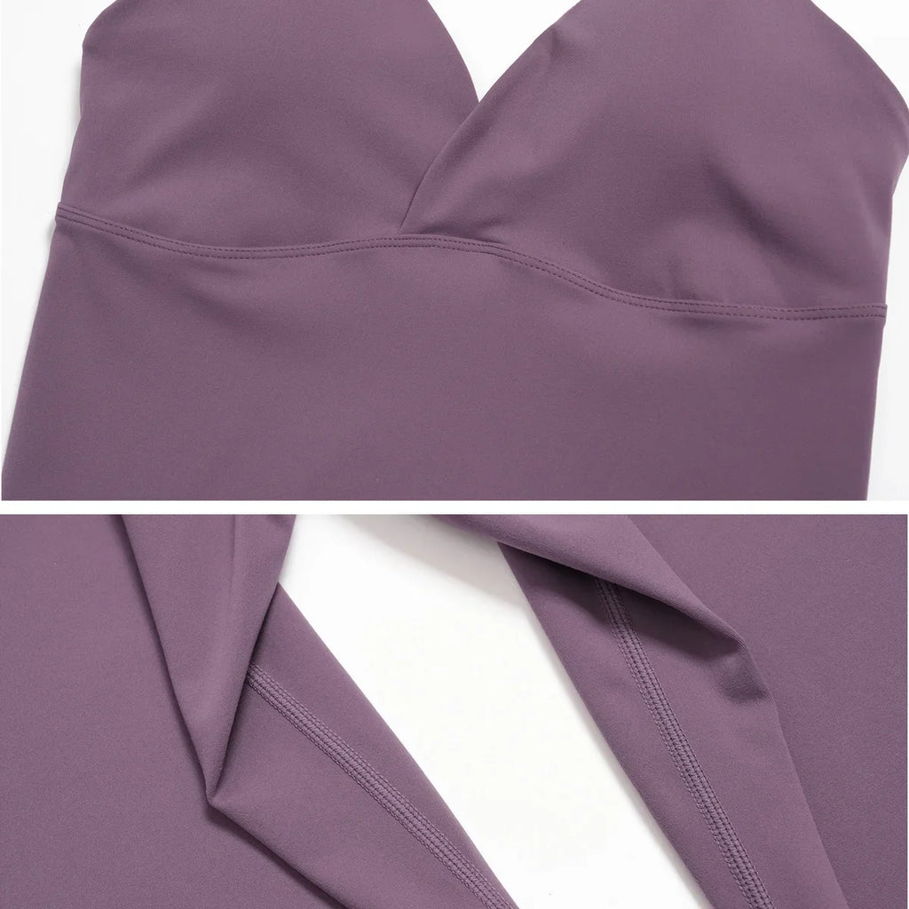 2PCS Yoga Suit Sports Set Women Fitness Quick-Drying Gym Tracksuit Running Nude Feeling Workout Outfit Sport Bra Leggings Suit