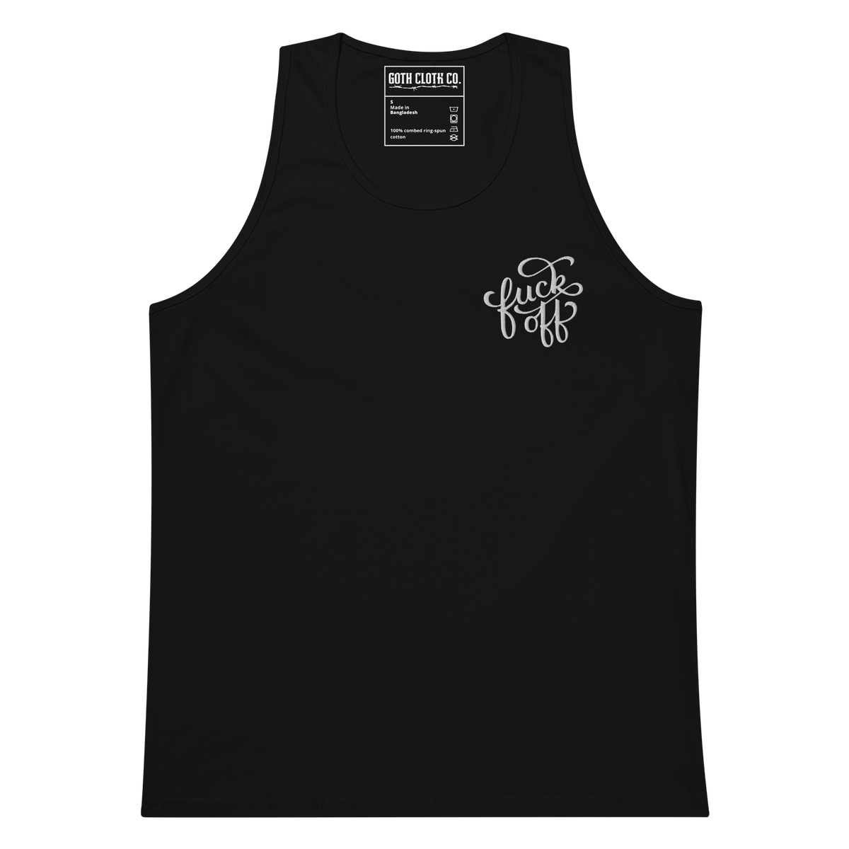 Fuck Off Embroidered Tank Top