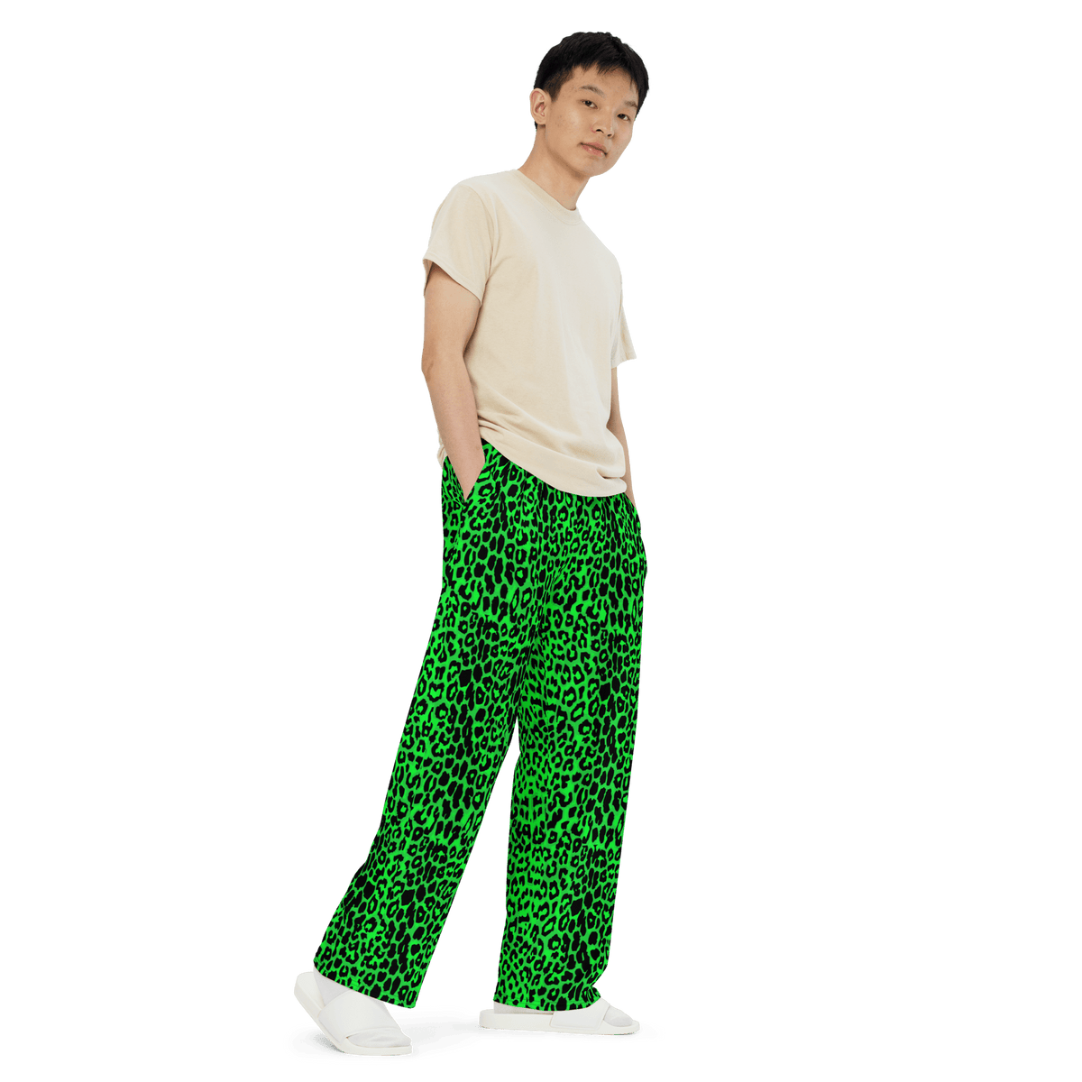 Lime Leopard Unisex Lounge Pants